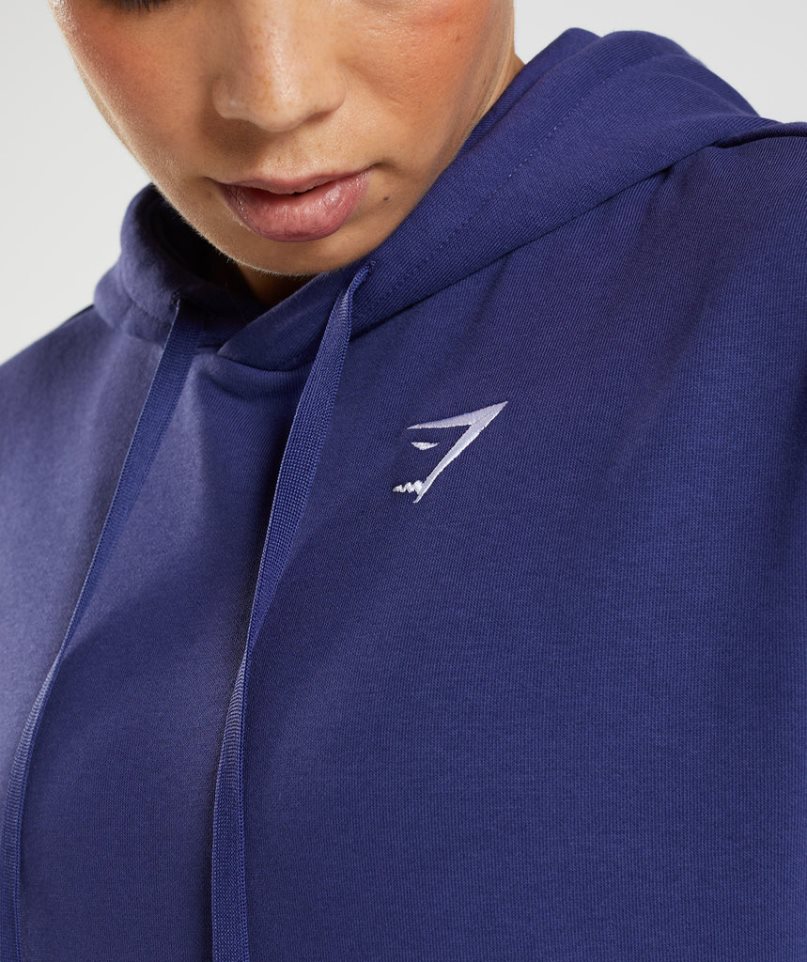 Women's Gymshark Training Boyfriend Hoodie Navy | NZ 8UNFPL